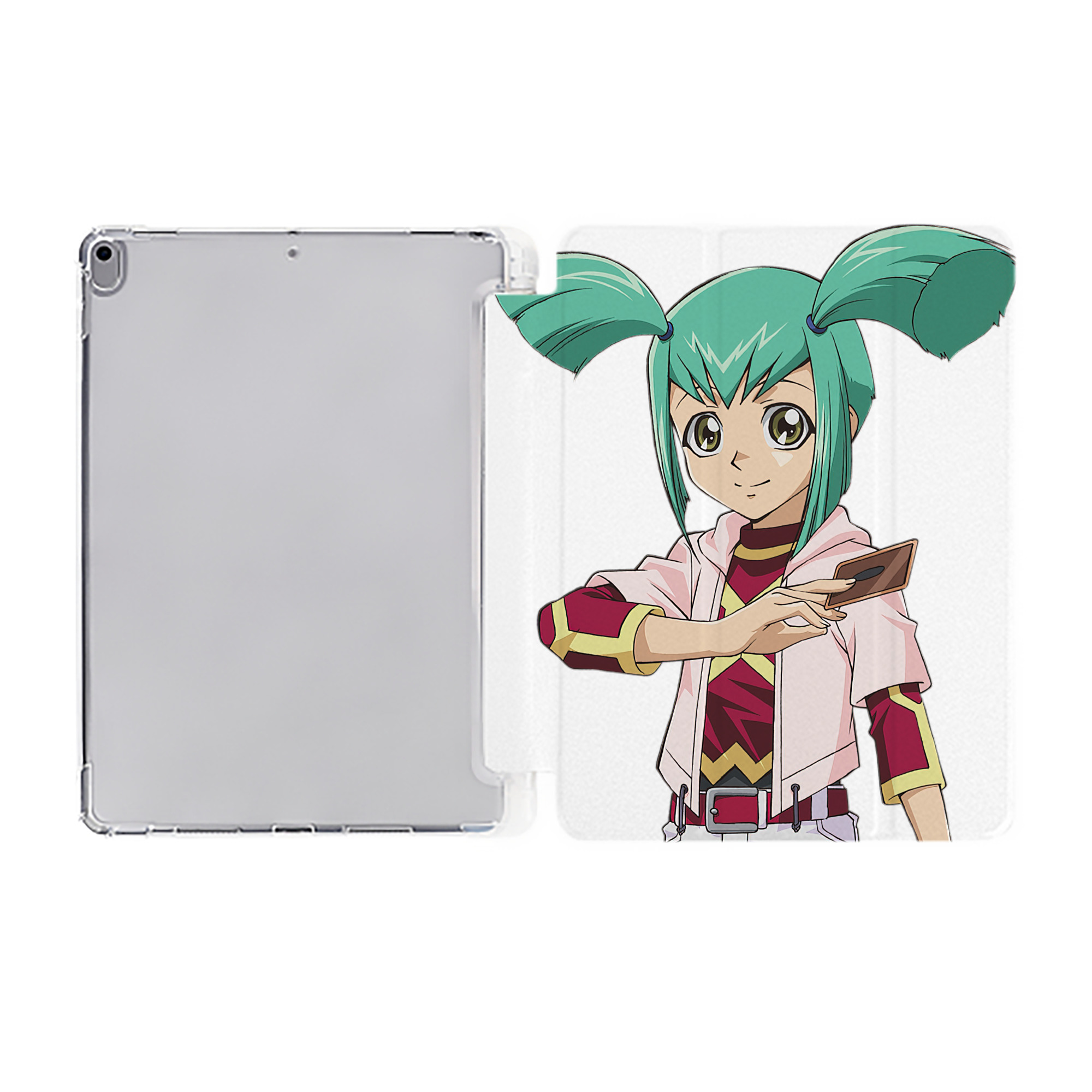 （画像用） 遊☆戯☆王 Yu-Gi-Oh! IPad ケース ペン収納付き 三つ折りスタンド PUレザー×シリコン 対応機種9.5/10.5/10.9インチ
